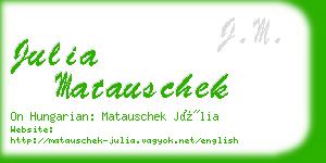 julia matauschek business card